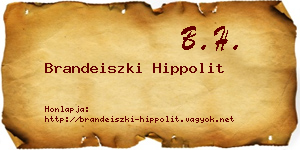 Brandeiszki Hippolit névjegykártya